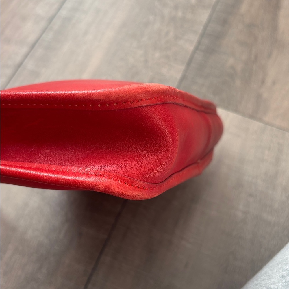 Vintage Coach Red Leather Clutch - Picture 5 of 7